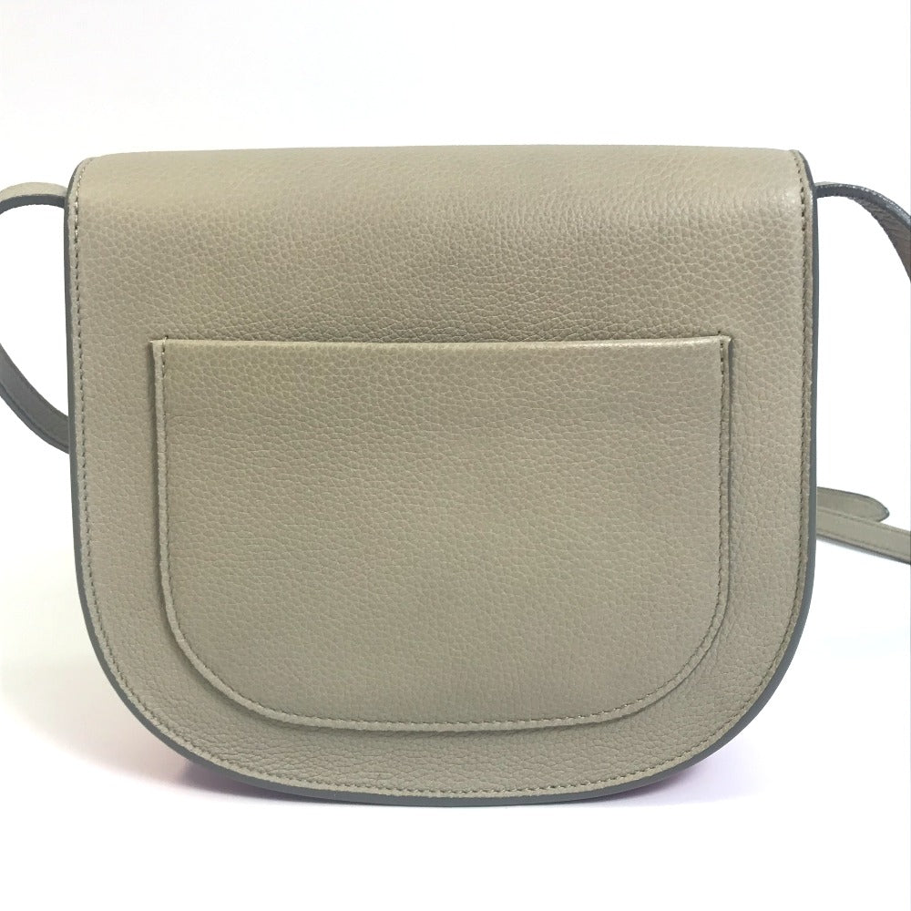 CELINE Two-Tone Trotter Small Crossbody Shoulder Bag in Leather, Gray and Purple-Pink