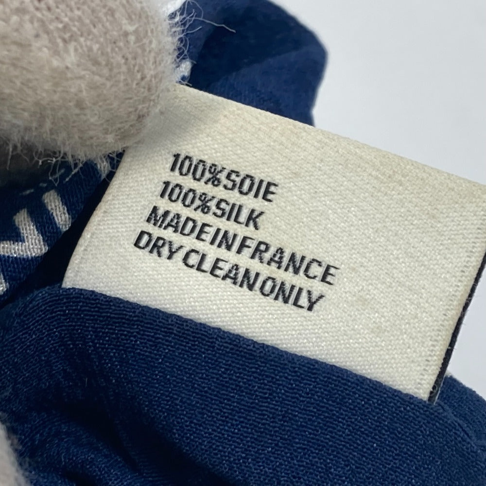 CELINE Sulky Logo Hair Accessory, Silk Scrunchie, Women's, Blue