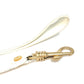 CELINE Pet Supplies Triomphe Dog Lead with Charm, Vintage Leather Dog Lead, Unisex, White
