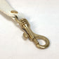 CELINE Pet Supplies Triomphe Dog Lead with Charm, Vintage Leather Dog Lead, Unisex, White