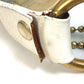 CELINE Pet Supplies Triomphe Dog Lead with Charm, Vintage Leather Dog Lead, Unisex, White