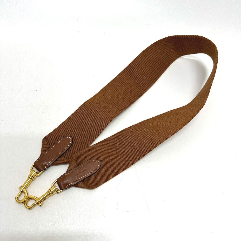 CELINE Logo Shoulder Strap Canvas/Leather Women's Brown