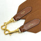 CELINE Logo Shoulder Strap Canvas/Leather Women's Brown