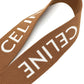 CELINE Logo Shoulder Strap Canvas/Leather Women's Brown