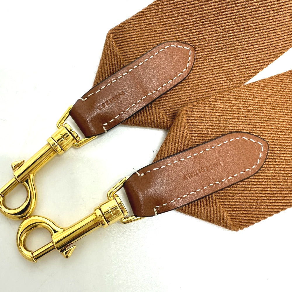 CELINE Logo Shoulder Strap Canvas/Leather Women's Brown