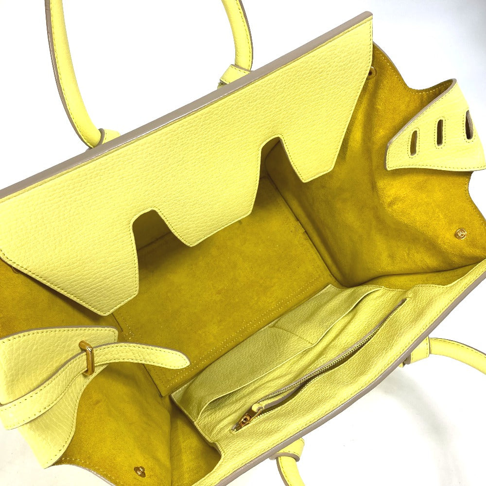CELINE 175883 Tote Bag, Belt Bag, Tie Mini Bag, Handbag, Leather, Women's, Yellow