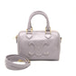 CELINE Triomphe 2-Way Handbag, Shoulder Bag, Mini Boston Bag, Leather, Women's, Purple
