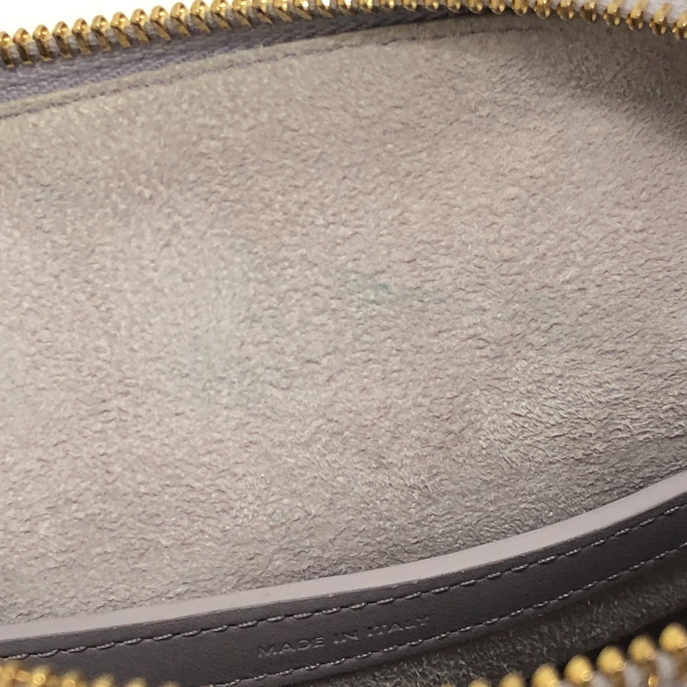 CELINE Triomphe 2-Way Handbag, Shoulder Bag, Mini Boston Bag, Leather, Women's, Purple