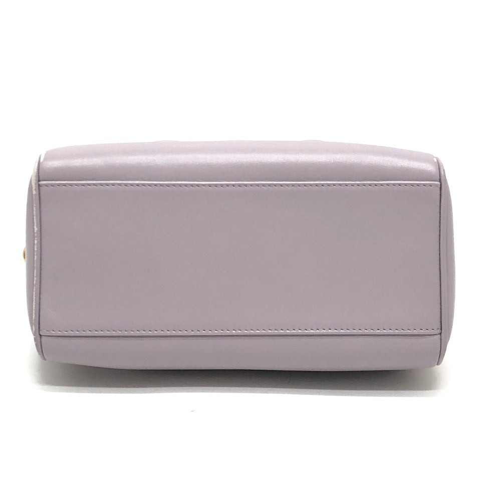 CELINE Triomphe 2-Way Handbag, Shoulder Bag, Mini Boston Bag, Leather, Women's, Purple