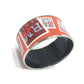 HERMES Men's Orange Enamel TGM Cloisonné Bangle