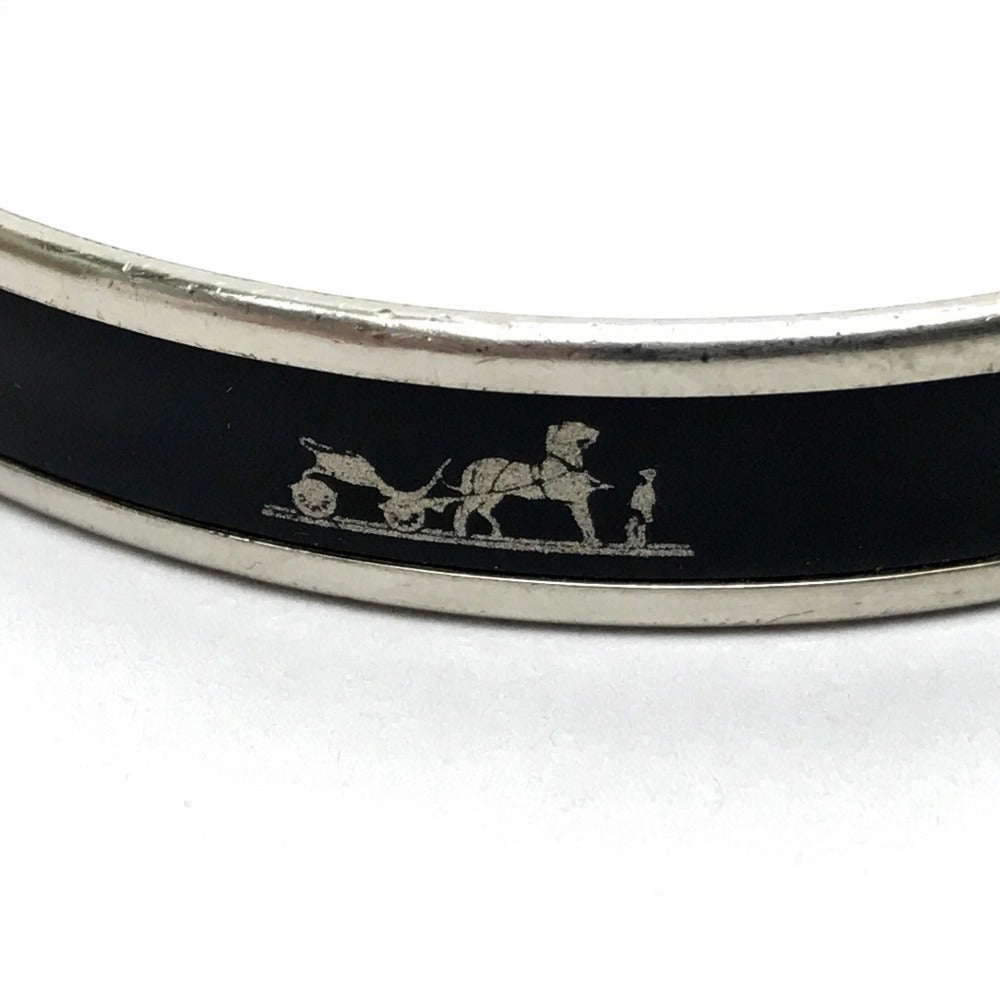 HERMES ファン カレーシュ エマイユPM ブレスレット アクセサリー バングル メタル レディース ブラック ブラック