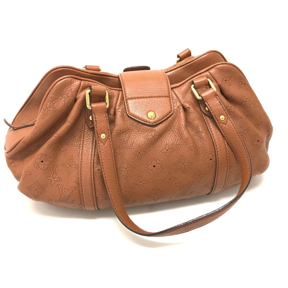 LOUIS VUITTON M97052 Mahina Lunar PM Shoulder Bag in Monogram Mahina Leather, Women's, Cognac
