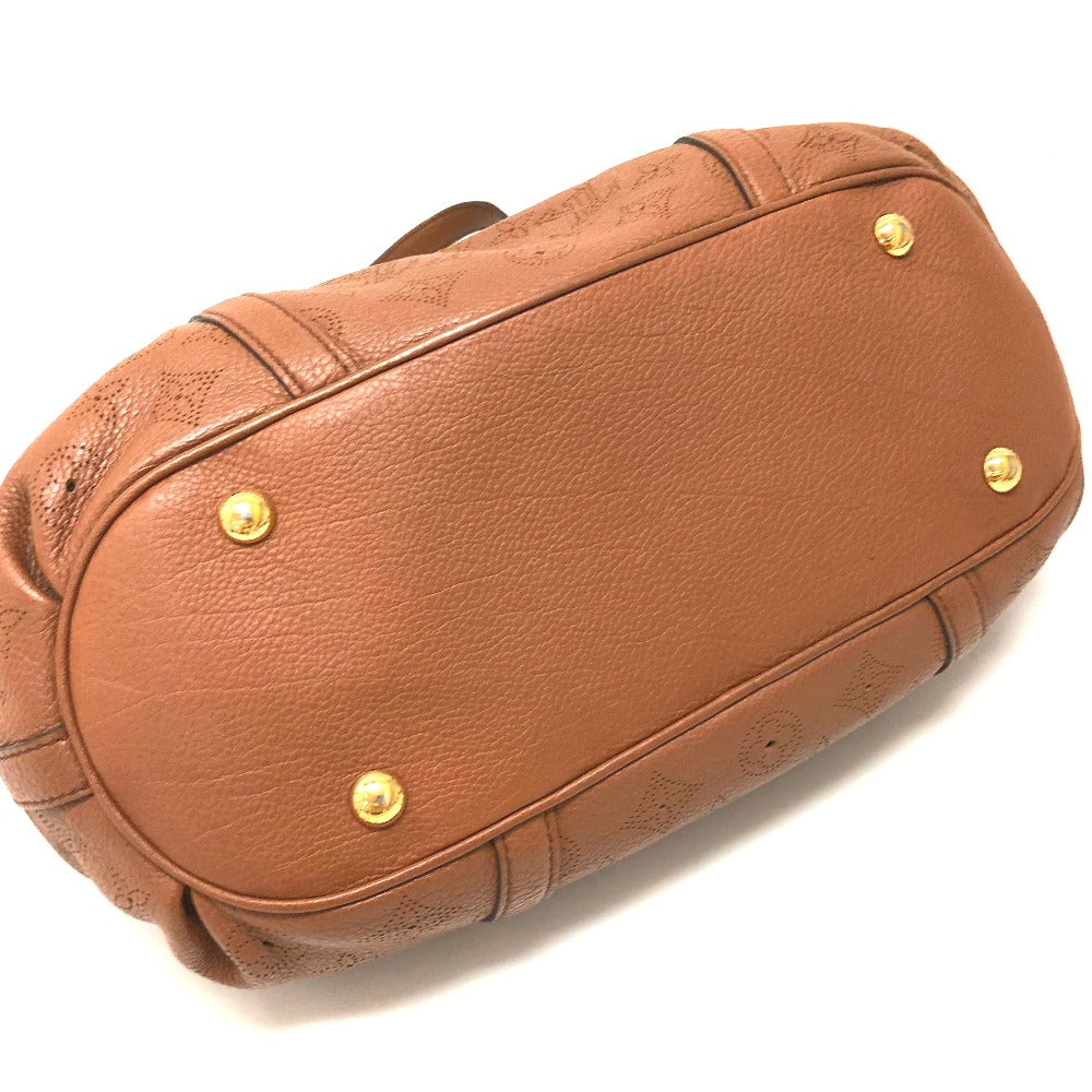 LOUIS VUITTON M97052 Mahina Lunar PM Shoulder Bag in Monogram Mahina Leather, Women's, Cognac