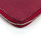 HERMES Silk-in Azap Long Round Zipper Wallet Epson Women's Ruby