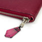 HERMES Silk-in Azap Long Round Zipper Wallet Epson Women's Ruby