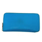 HERMES Azap Long Silk-in Wallet, Epson, Women's, Blue