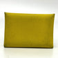 HERMES Calvi Duo coin purse, card case, Epson, women's, Jaune, yellow