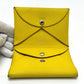 HERMES Calvi Duo coin purse, card case, Epson, women's, Jaune, yellow