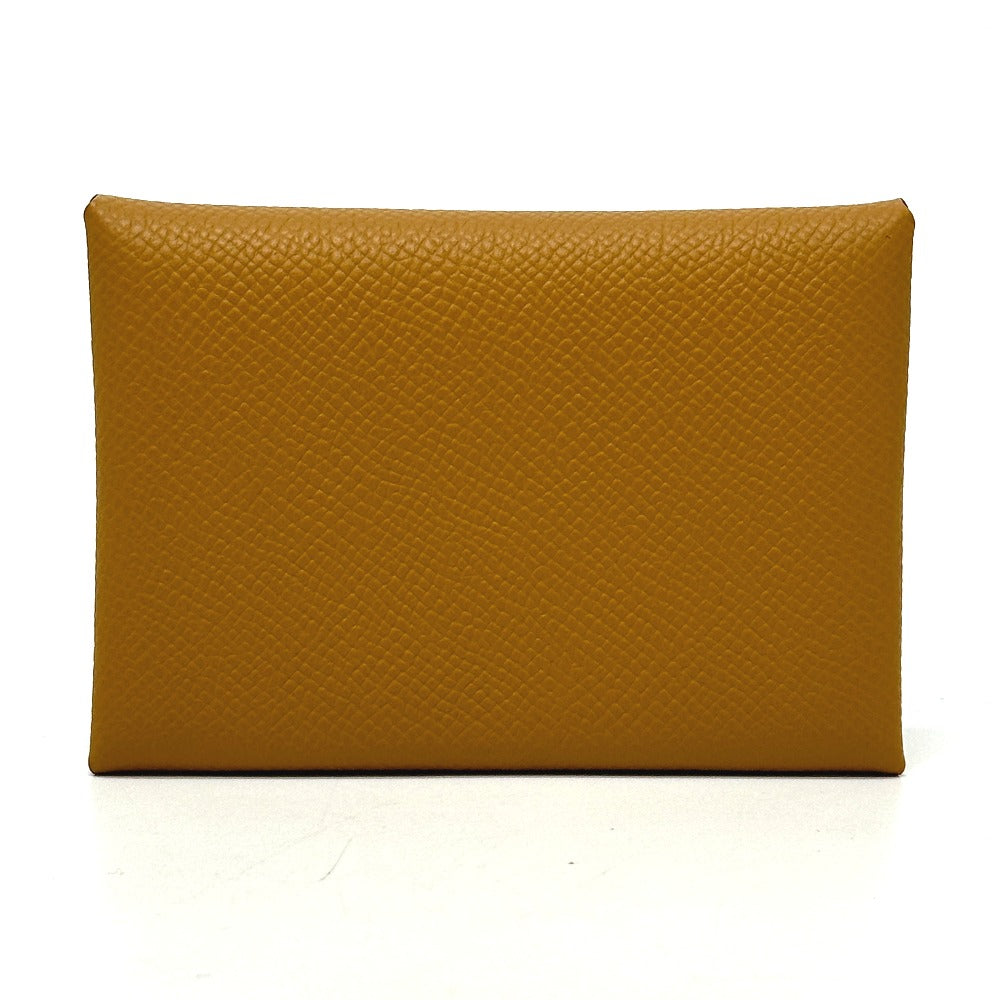 HERMES カルヴィ デュオ 名刺入れ 二つ折り 財布 コインケース ウォレット カードケース エプソン レディース セサミ ブラウン