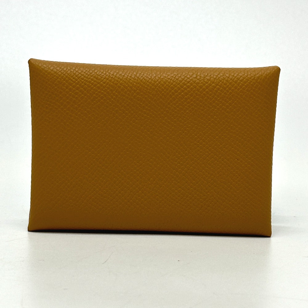 HERMES カルヴィ デュオ 名刺入れ 二つ折り 財布 コインケース ウォレット カードケース エプソン レディース セサミ ブラウン