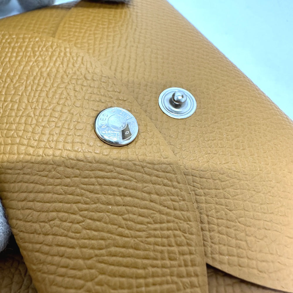 HERMES カルヴィ デュオ 名刺入れ 二つ折り 財布 コインケース ウォレット カードケース エプソン レディース セサミ ブラウン