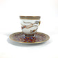 HERMES Cheval Durian coffee cup and saucer set (pair) in multicolor.