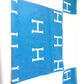 HERMES Plaid Avalon Interior Throw Blanket, Wool/Cashmere, Kids, Blue