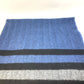 HERMES Matte Border Interior Throw Blanket Wool Women's Blue