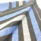 HERMES Matte Border Interior Throw Blanket Wool Women's Blue