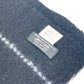HERMES Matte Border Interior Throw Blanket Wool Women's Blue