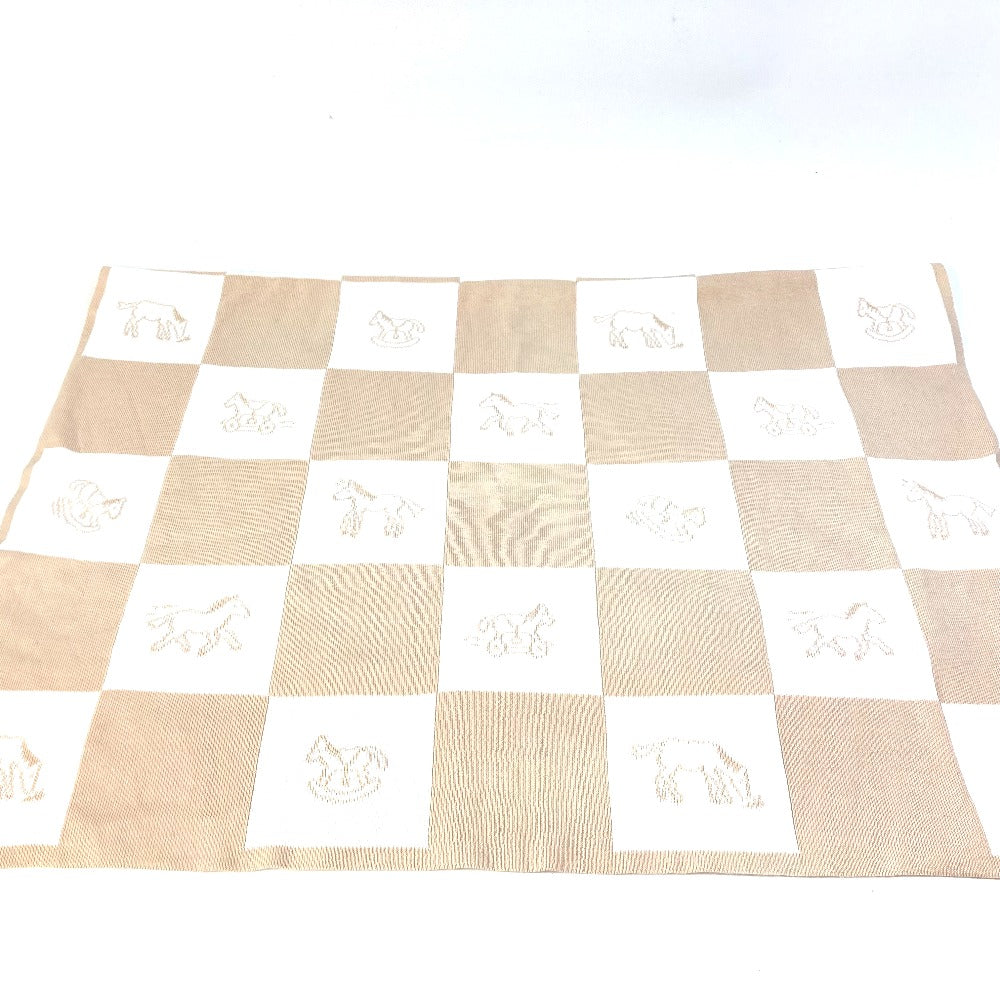 HERMES Baby Adada Horse Blanket, Cotton, Pink, for Kids, Interior Use
