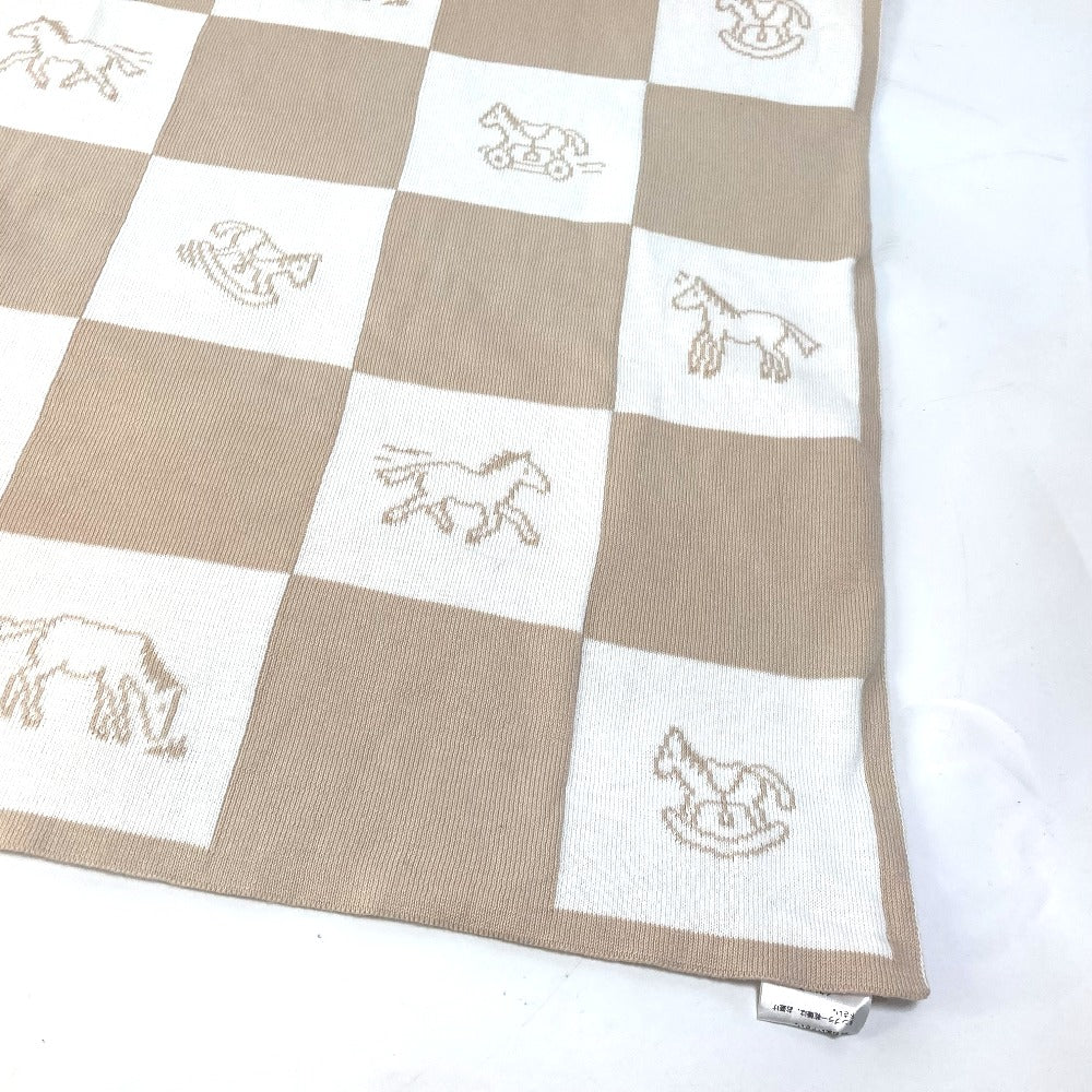 HERMES Baby Adada Horse Blanket, Cotton, Pink, for Kids, Interior Use