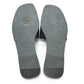 HERMES Gail Chaine d'Ancre Flat Sandals Denim Women's Blue