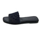 HERMES Gail Chaine d'Ancre Flat Sandals Denim Women's Blue