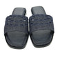 HERMES Gail Chaine d'Ancre Flat Sandals Denim Women's Blue