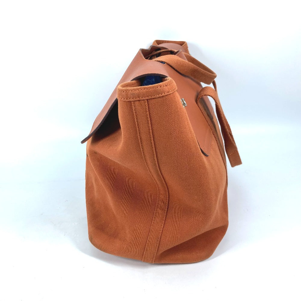 HERMES カバン ハンドバッグ ヴァルパライソMM ポーチ付き トートバッグ キャンバス レディース オレンジ