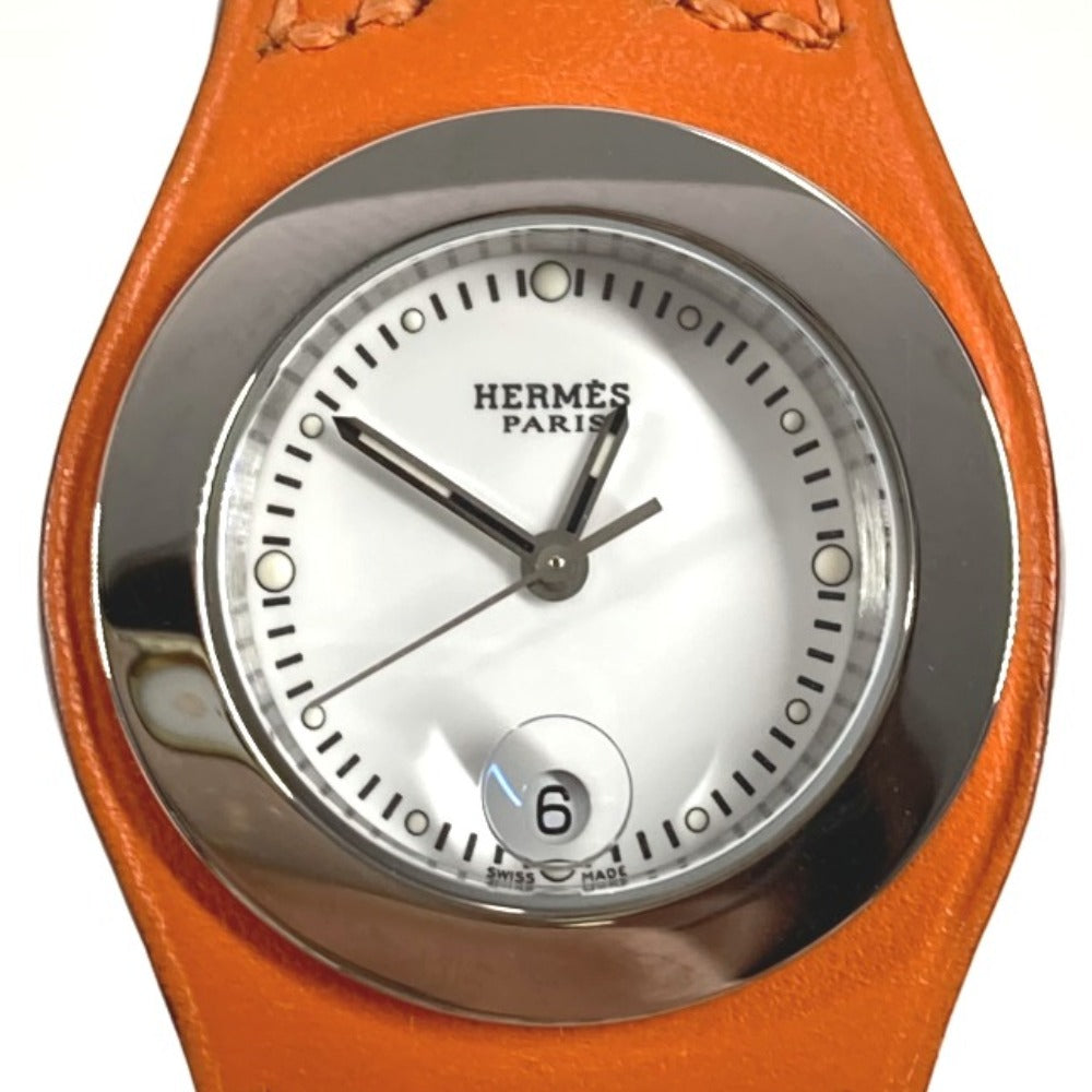 HERMES HA3.210 Arneau Women's Watch Watch Leather Belt Leather Wristwatch Leather Women's Orange