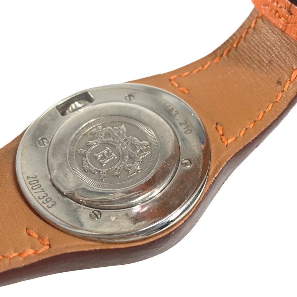 HERMES HA3.210 Arneau Women's Watch Watch Leather Belt Leather Wristwatch Leather Women's Orange