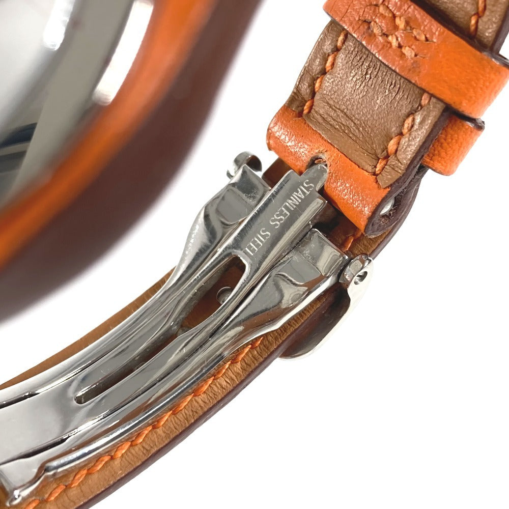 HERMES HA3.210 Arneau Women's Watch Watch Leather Belt Leather Wristwatch Leather Women's Orange