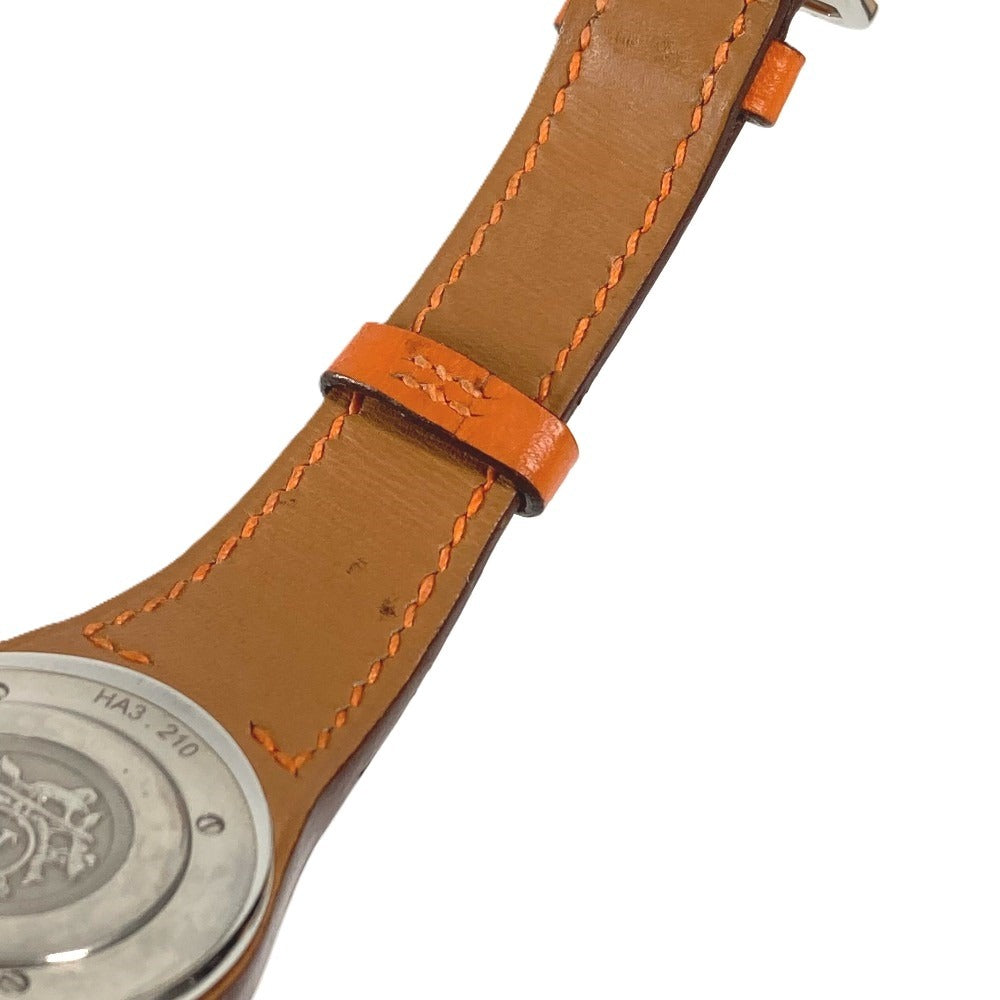 HERMES HA3.210 Arneau Women's Watch Watch Leather Belt Leather Wristwatch Leather Women's Orange