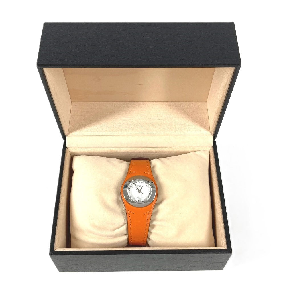 HERMES HA3.210 Arneau Women's Watch Watch Leather Belt Leather Wristwatch Leather Women's Orange