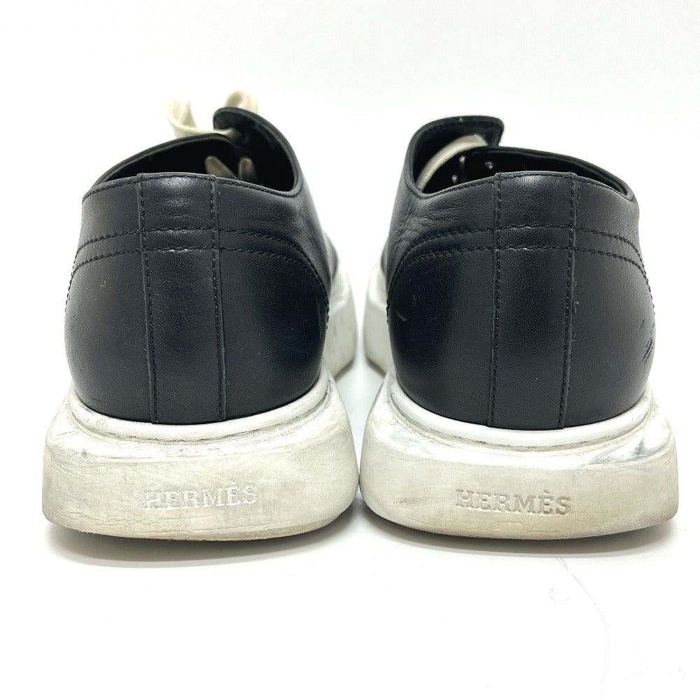 HERMES Casual Derby - Hull Low-cut platform shoes sneakers Leather Black Used