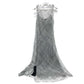 HERMES Madras ROBE ENCOLURE VOILE COTON SOIE MADRAS Sheer Camisole 2-Piece Set 2018 Women's Silk Dress Gray