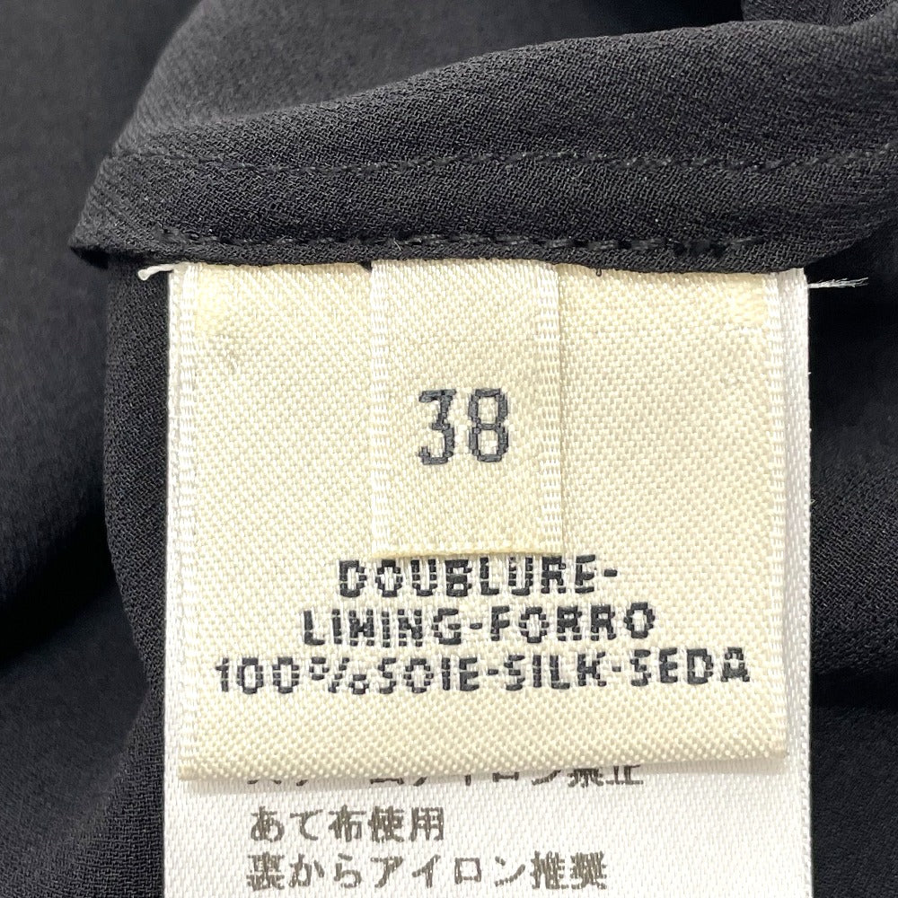 HERMES Madras ROBE ENCOLURE VOILE COTON SOIE MADRAS Sheer Camisole 2-Piece Set 2018 Women's Silk Dress Gray
