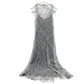 HERMES Madras ROBE ENCOLURE VOILE COTON SOIE MADRAS Sheer Camisole 2-Piece Set 2018 Women's Silk Dress Gray
