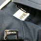 HERMES Women's Navy Cotton Trench Coat with Belt, Lightweight Spring Coat, Long Sleeve, Outerwear