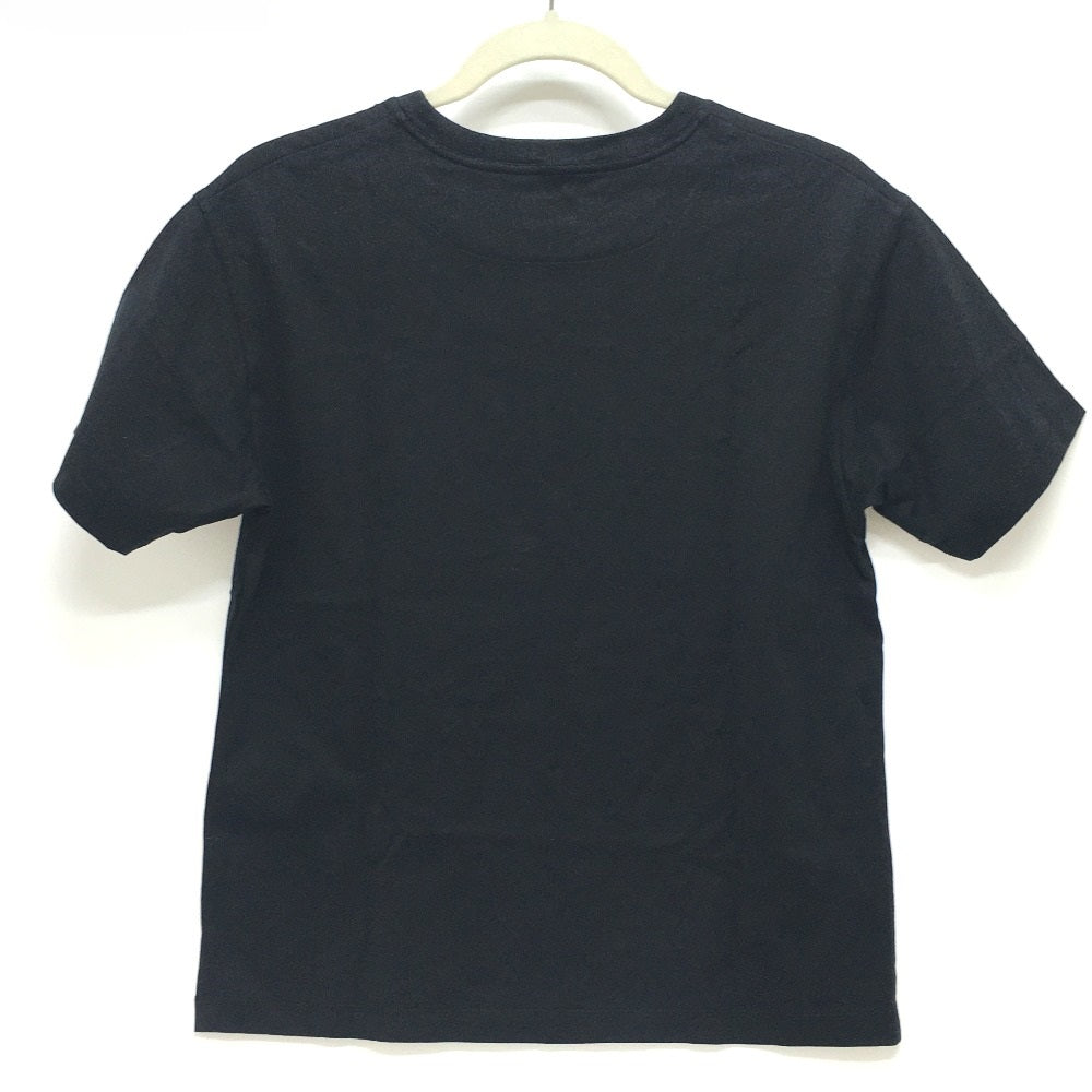 HERMES Print Maxi T-Shirt, 2021SS, Short Sleeve Cotton, Women's, Black