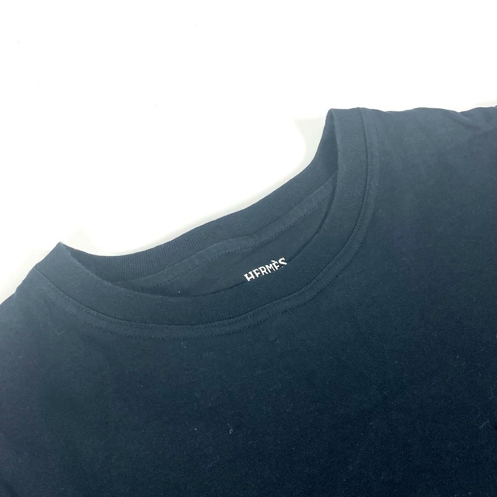 HERMES ロング Tシャツワンピース アパレル シャツワンピ アパレル ワンピース コットン レディース ブラック