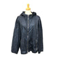 HERMES 2025 Men's Navy Zip-Up Hooded Jacket, Polyester