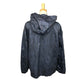 HERMES 2025 Men's Navy Zip-Up Hooded Jacket, Polyester